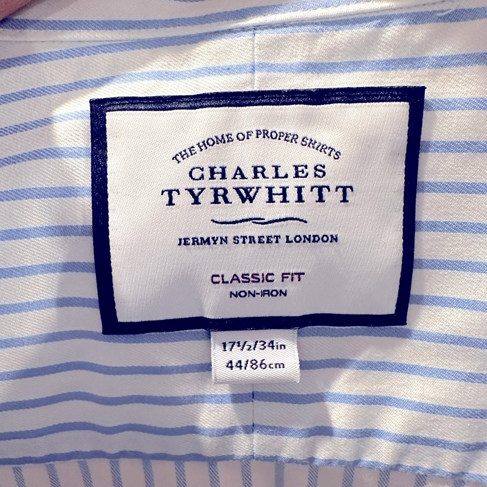Charles Tyrwhitt 17.5 34/35 Men’s Dress Shirt